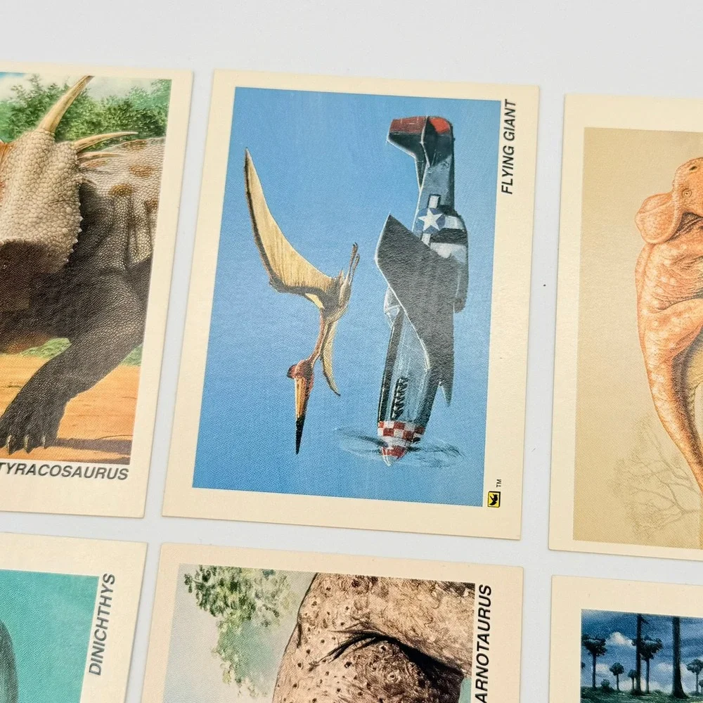 DinoCardz Trading Cards Kids OS Multi Excellent 1992 Vintage Dinosaur Lot 8pc